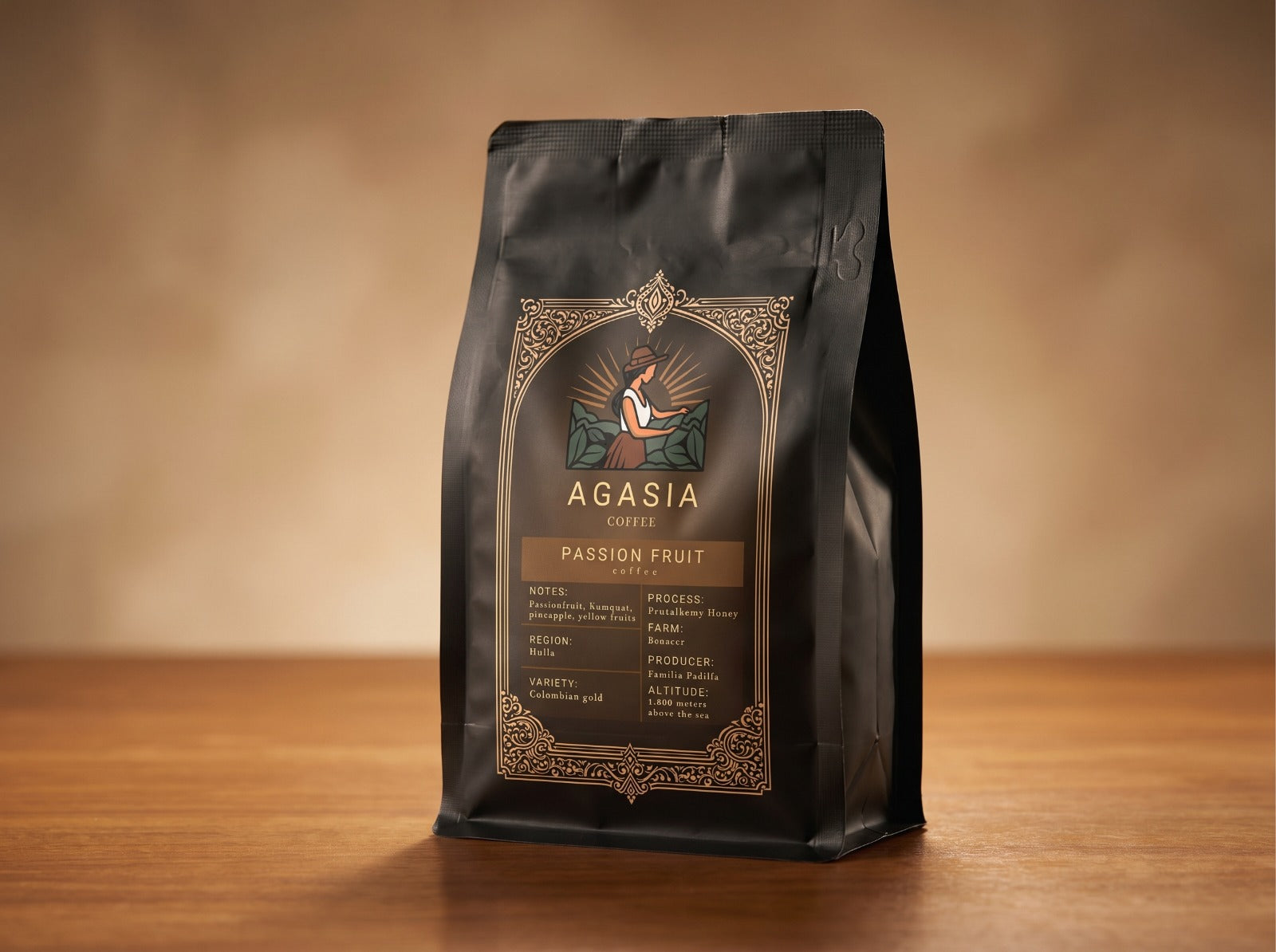 Agasia Tropical Sunlit Coffee Beans | Passion Fruit Flavor | Medium Roast | 250g